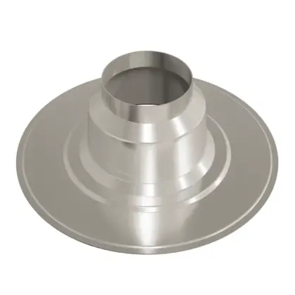 Ubbink Dakdoorvoerplaat Ubbink Ø125mm geschikt voor platdak aluminium rond aluminium 0146232