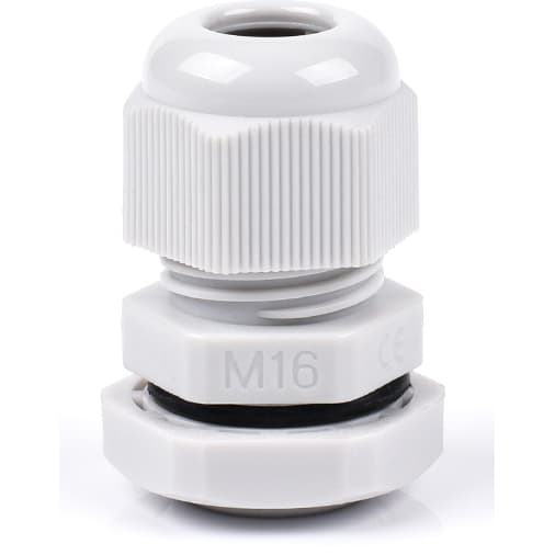 Wartel M16 polyamide lichtgrijs (4