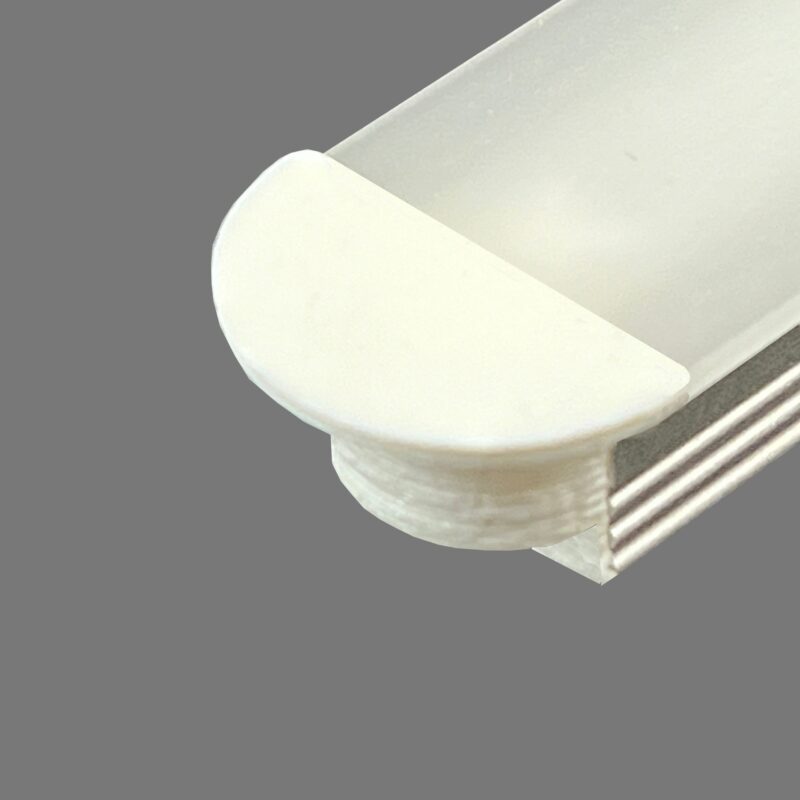 LEDLAB MODEL 11 ENDCAP FOR SKAB PROFILE 8X6 - WHITE WITH HOLE 003111258101