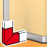 LEGRAND Platte hoek 50x105 deksel 65mm DLP alu 011242