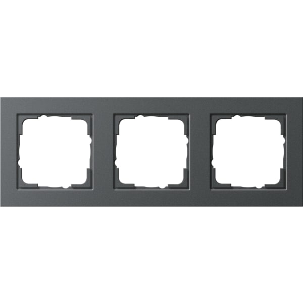 GIRA Afdekraam 3-v Gira E2 antraciet 021323