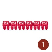 LEGRAND CAB 3 merkteken - cijfer 1 bruin - doorsnede 4 tot 6 mm² 038231