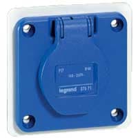 LEGRAND Contactdoos huishoudelijk inplanting P17 blauw 250V 16A 2P+A 057671