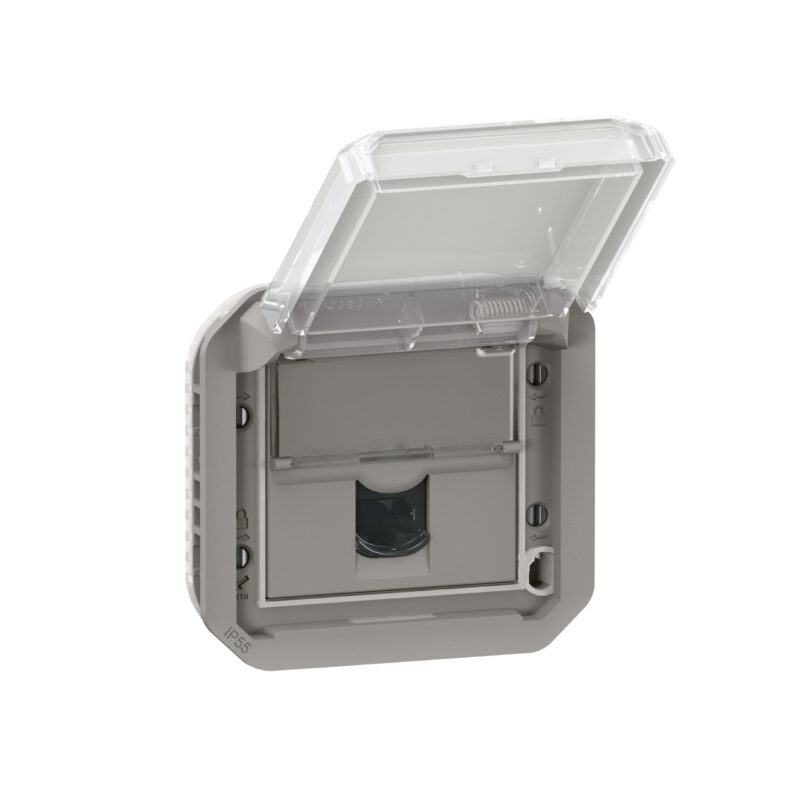LEGRAND Plexo contctds RJ45 cat 6 UTP mechanisme - IP55 IK08 grijs 069561L