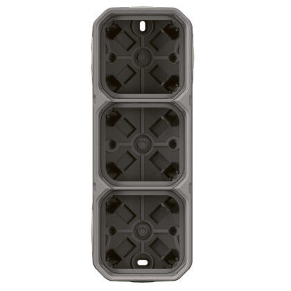 LEGRAND Plexo opbouwdoos 3 mechanismen 5 membraan ingangen grijs 069680L