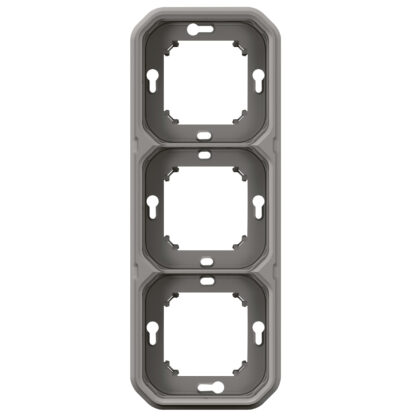 LEGRAND Plexo inbouwkader 3 mechanisme hor of vert IP55 - grijs 069687L