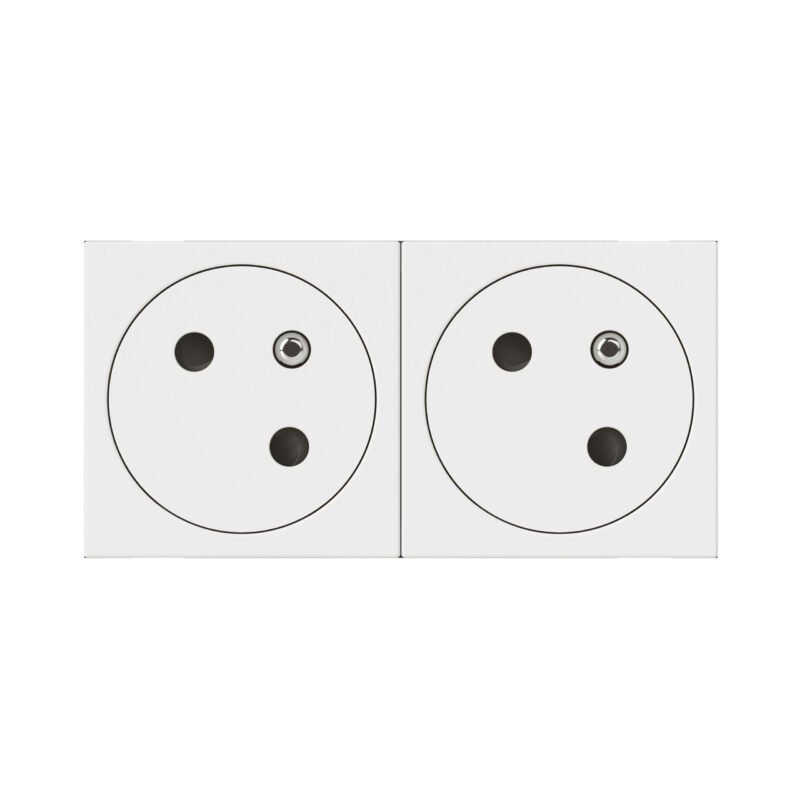 LEGRAND Mosaic Link contactdoos 2x2P+A -vlak- contactdoos op 45°-4 modules wit 077142L