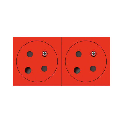 LEGRAND Mosaic Link contactdoos 2x2P+A -vlak-met polarisatie- contactdoos op 45°-4 modul 077152L