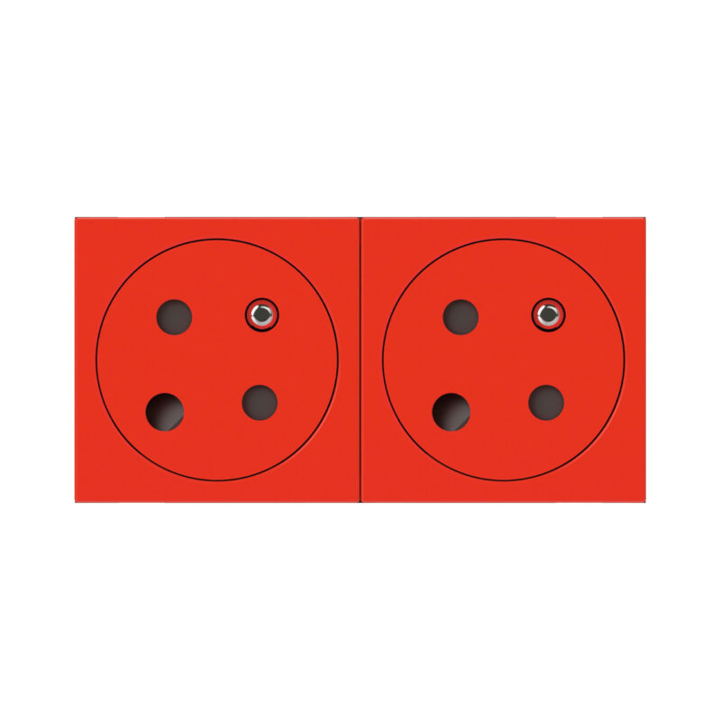 LEGRAND Mosaic Link contactdoos 2x2P+A -vlak-met polarisatie- contactdoos op 45°-4 modul 077152L