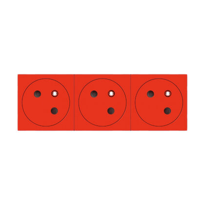 LEGRAND Mosaic Link contactdoos 3x2P+A -vlak- contactdoos op 45°-6 modules rood 077173L