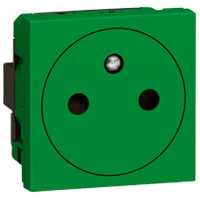 LEGRAND Mosaic 2P+A vlakke sierplaat groen - anti-bacterieel 078704