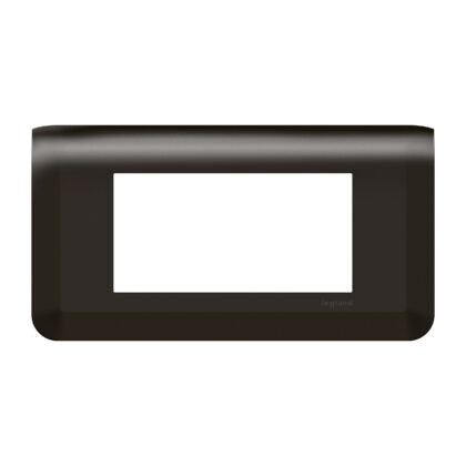LEGRAND Mosaic afdekplaat 4 modules zwart horizontaal 079054L