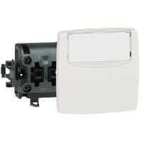 LEGRAND Oteo drukknop met etikethouder 6 A - 250 V - samenstelbaar mechanisme 086109