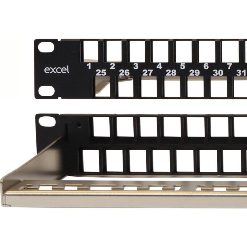 Excel Networking Solutions EXCEL 48 Port 1U KEYSTONE PATCH PANEL UTP BLACK 100-050