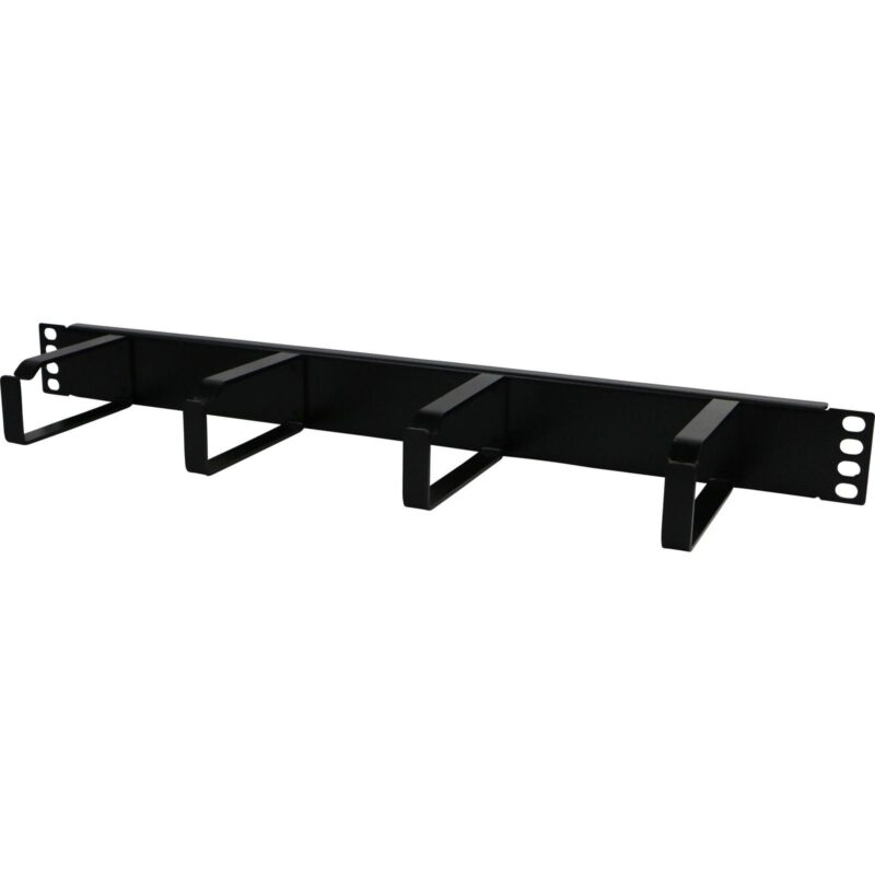 Excel Networking Solutions Cable Management Bar - 1U - 4 Vertical Metal Hoops - 100mm - Black 100-583