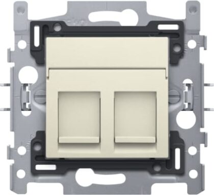 NIKO 2 rj45-aansl. utp cat5e + afwerking