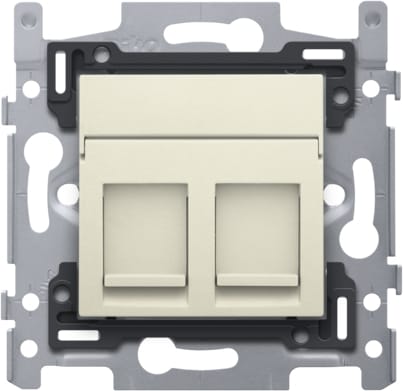 NIKO 2 rj45-aansl. stp cat6 + afwerking