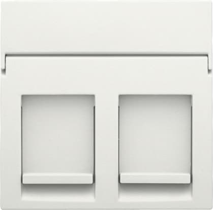 NIKO Centraalplaat 2x RJ11/RJ45 vlak