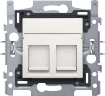 NIKO 2 rj45-aansl. utp cat5e + afwerking