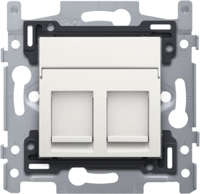 NIKO 2 rj45-aansl. utp cat5e + afwerking