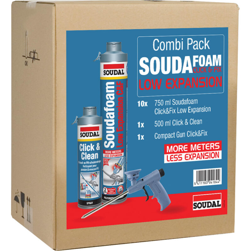 Soudal PU-pistoolschuim Soudafoam Low Exp. Combi box 110726