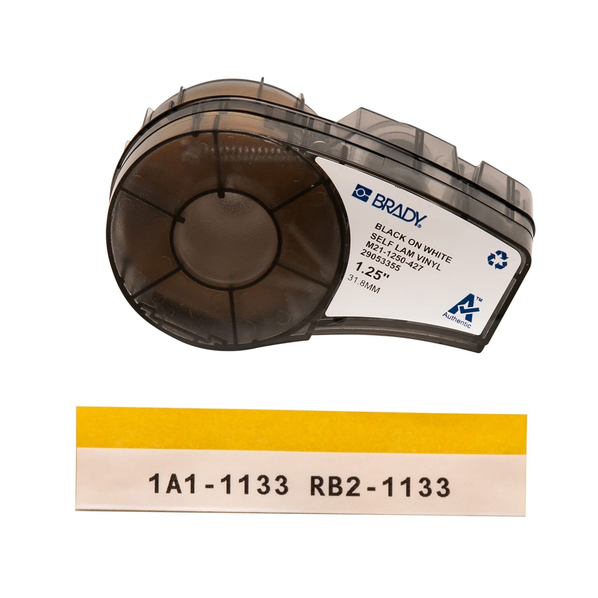 BRADY BMP21 cartridge B427 black on white/clear 110929