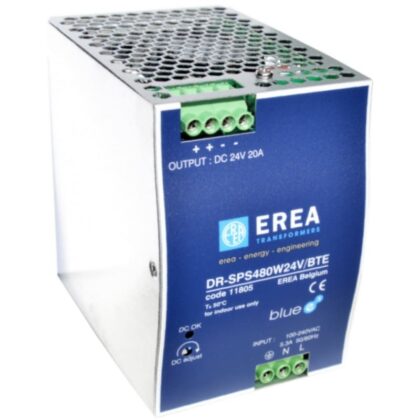 EREA Geschakelde DC voeding 230V AC // 24V DC In 20A P 480W -DIN-Rail 11805
