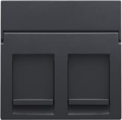 NIKO Centraalplaat 2x RJ11/RJ45 vlak