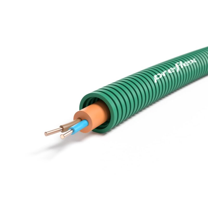 PREFLEX SAFE Preflex safe voorbedrade buis 16mm LS0H groen + installatie RF1H30 2X1