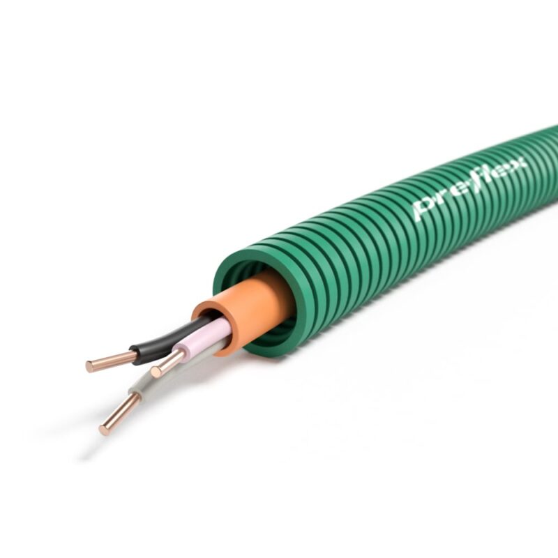 PREFLEX SAFE Preflex safe voorbedrade buis 16mm LS0H groen + installatie RF1H30 3X1
