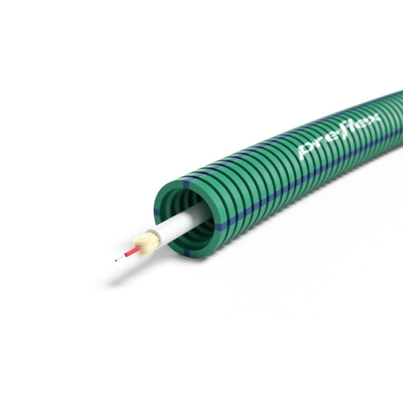 PREFLEX SAFE Preflex safe voorbedrade buis 16mm LS0H groen + fiber Proximus rol 100 1234000155