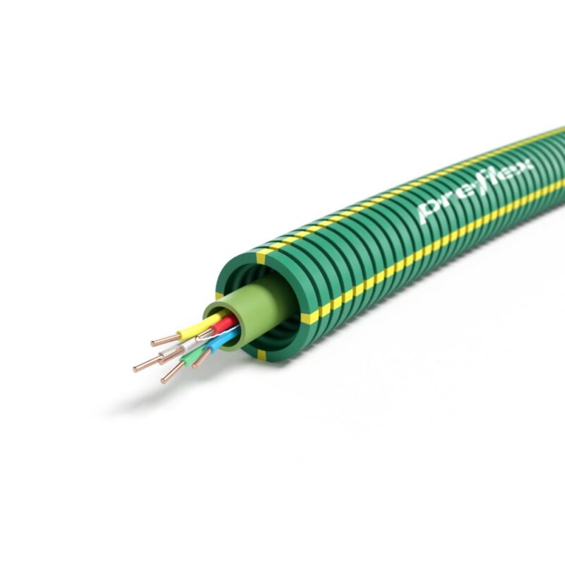 PREFLEX SAFE Preflex safe voorbedrade buis 16mm LS0H groen + signalisatie SGG 8X0