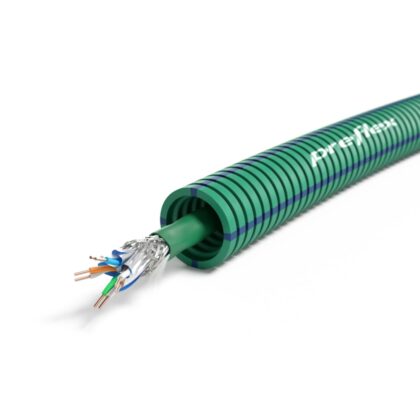 PREFLEX SAFE Preflex safe voorbedrade buis 16mm LS0H groen + data S/FTP CAT7 rol 50m 1234002621