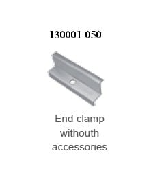 Schletter Eindklem - 50mm - 1 stuk - zonder toebehoren - alu 130001-050