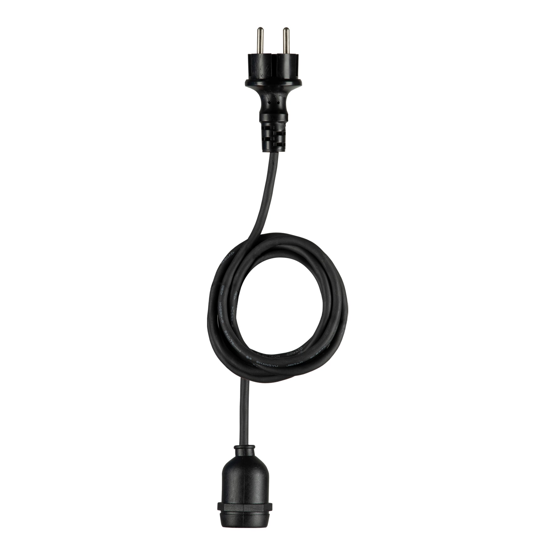 BAILEY Hanglamp Outdoor IP44 E27 Zwart met 5M Rubberkabel 2x1.0mm2 en Stekker Max 25W 143002