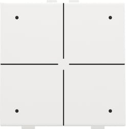NIKO Viervoudige drukknop met leds en comfortsensoren 154-52204