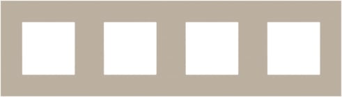 NIKO Afdekplaat (71mm) PURE 4-voudig horizontaal