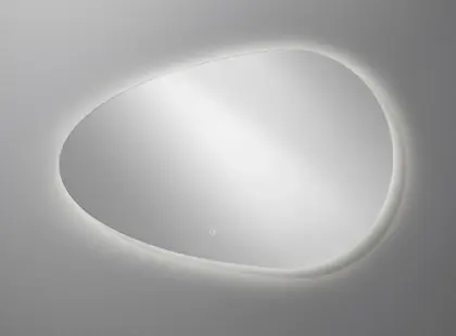 Stone spiegel organisch 1000 x 700 mm - rechts indirect led verlichting - sensor - anticondens - dimbaar 1769685