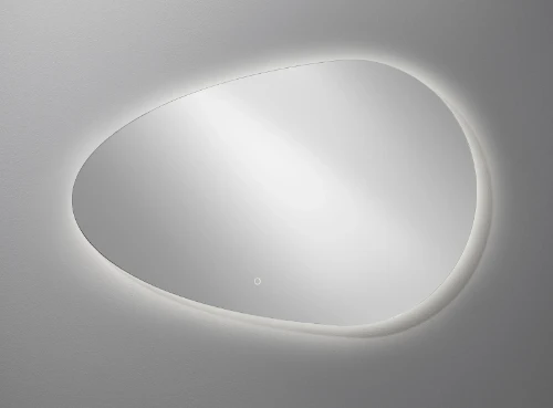 Stone spiegel organisch 1200 x 700 mm - rechts indirect led verlichting - sensor - anticondens - dimbaar 1769701