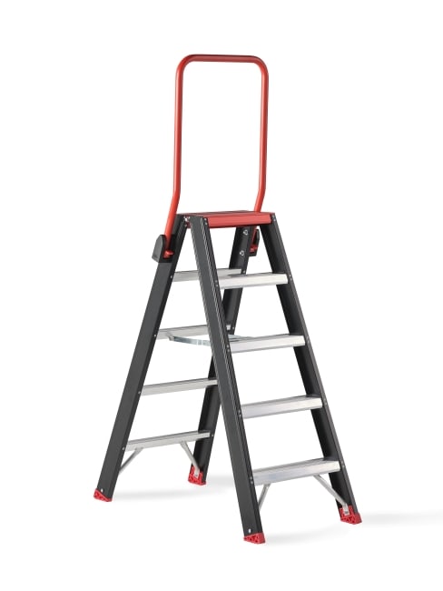 Altrex Taurus dubbel oploopbare trapladder TDO - 5 treden - met inklapbare beugel 192605