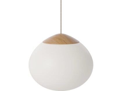 BOLIA Acorn Pendant Ø41cm Matt opal glass Oiled oak Solid 20-133-03_00001