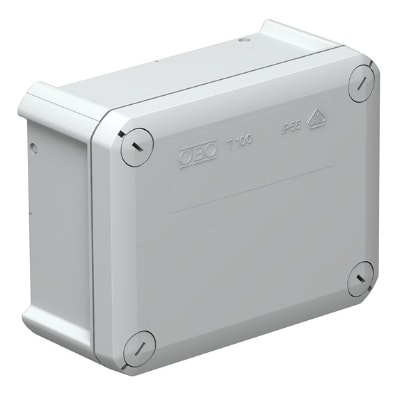OBO BETTERMANN Aftakdoos T100 gesloten lichtgrijs 2007255