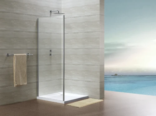 Free Basic zijwand 800 x 1900 mm - transparant - chroom 2027214