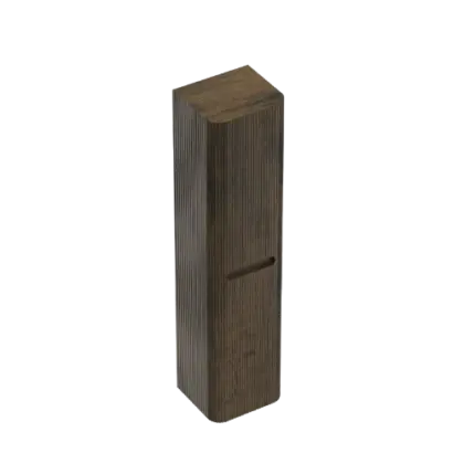 Klaire Round ribbel hoge kolomkast 305 x 400 x 1700 mm - walnoot 2070042