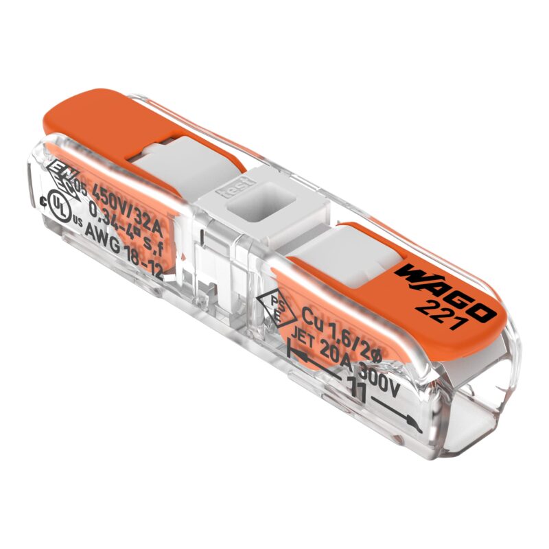 WAGO Doorvoerconnector met hendel voor alle soorten geleiders
