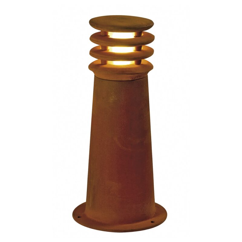 SLV Belgium Rusty 40 bolderarmatuur E27 11W 230V IP55 gietijzer roest 229020