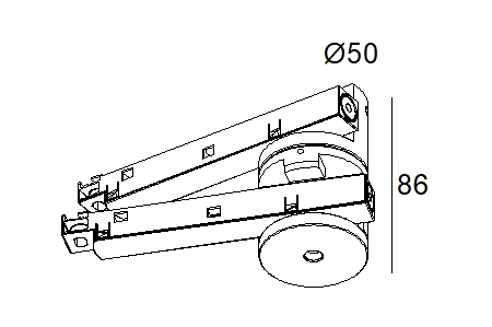 DELTA LIGHT SLM26L - 2P connector 48V B 23358 9810 B