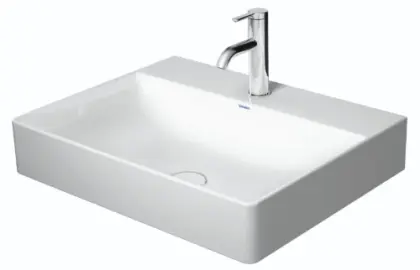 Duravit DuraSquare wastafel 600 x 470 mm - wit - met kraangat - zonder overloop 2353600041