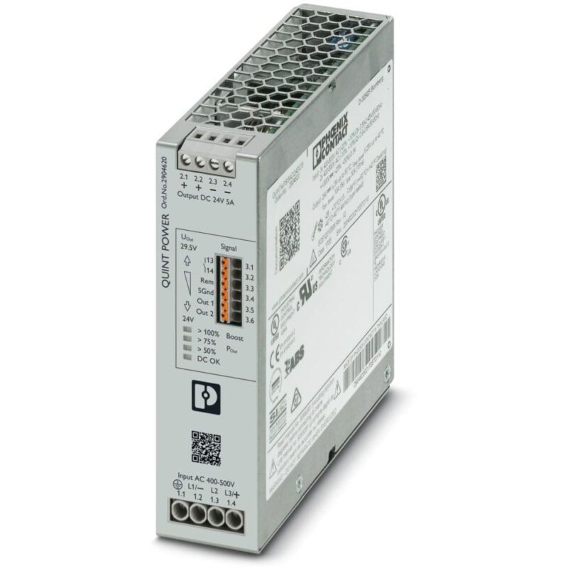 PHOENIX CONTACT Primair geschakelde voeding QUINT POWER 3-fase 24V DC / 5A 2904620