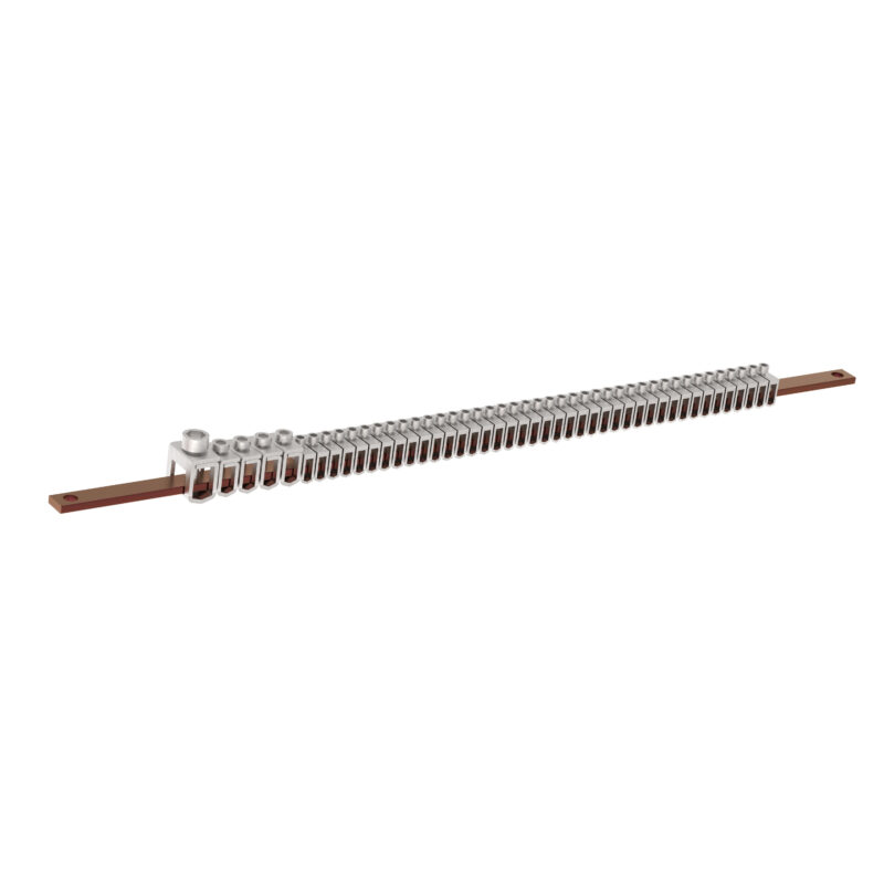 LEGRAND XL³HP 630 - Vlakke koperen rail 12x4mm - Clips - 24 mod - Breedte 465mm 2BPL24